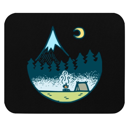 Keep It Simple (Camping At Night) Mouse Pads