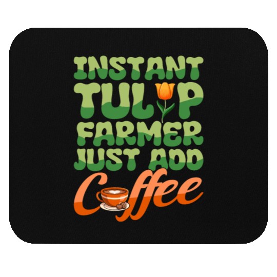 Tulip Gardening Coffee Mouse Pads