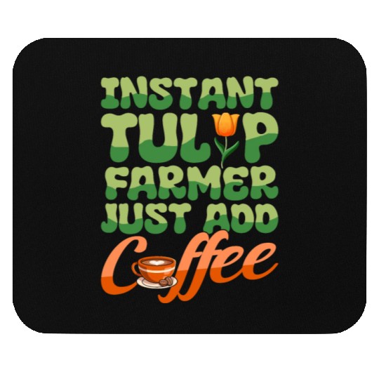 Tulip Gardening Coffee Mouse Pads