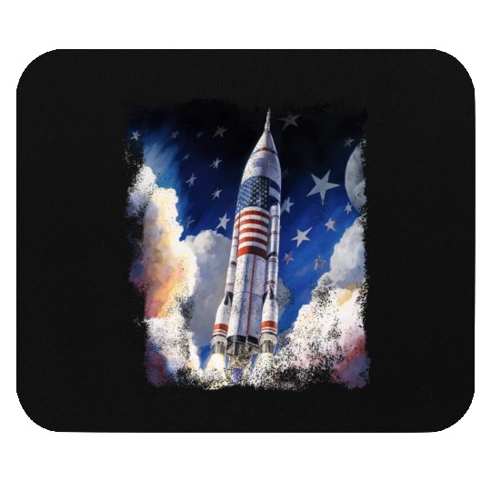 Patriotic Starship US Astronauts Stars and Stripes Mouse Pads