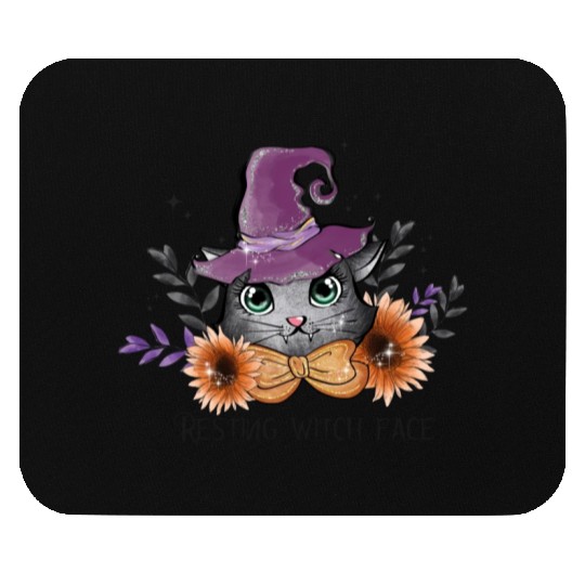 Resting witch face Mouse Pads