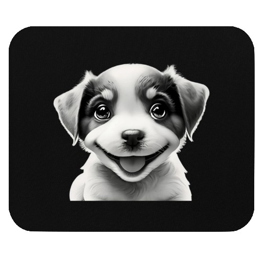 Cheerful puppy [Clothing store][Clothes store] Mouse Pads