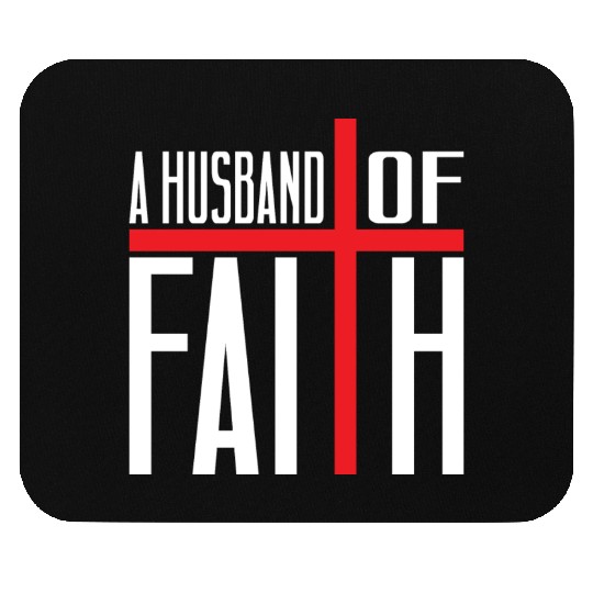 Husband Of Faith Love Jesus Christian Christmas Mouse Pads