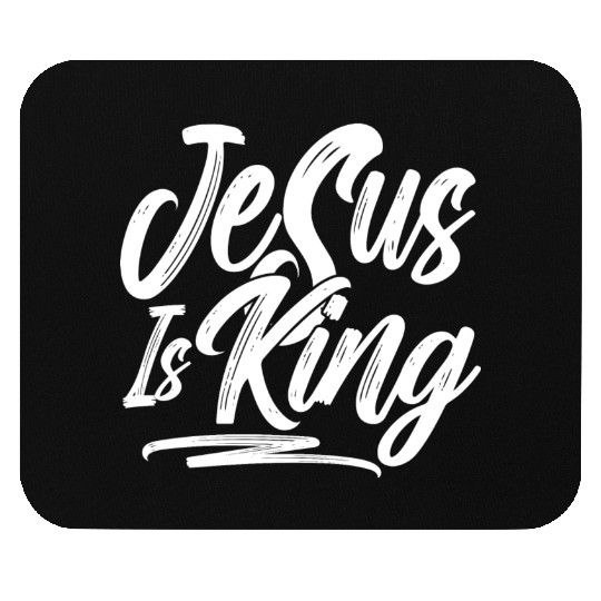 Jesus Is King Love Jesus Christian Christmas Mouse Pads