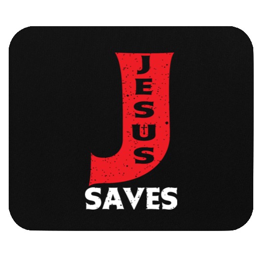 Jesus Saves Love Jesus Christian Christmas Mouse Pads
