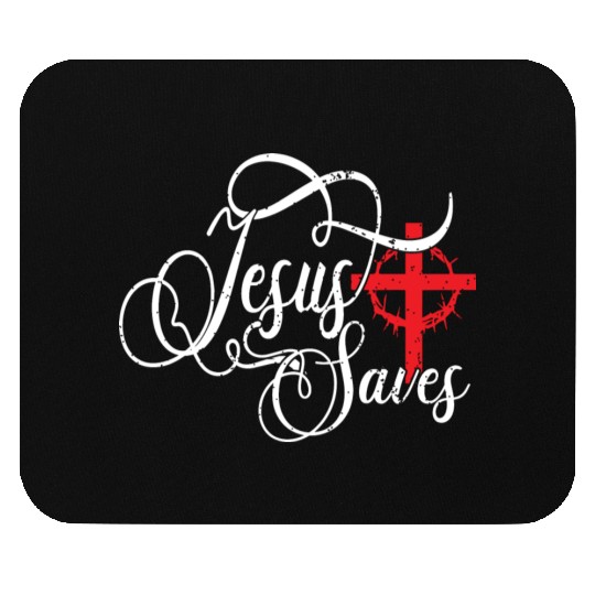 Jesus Saves Love Jesus Christmas Christian Mouse Pads