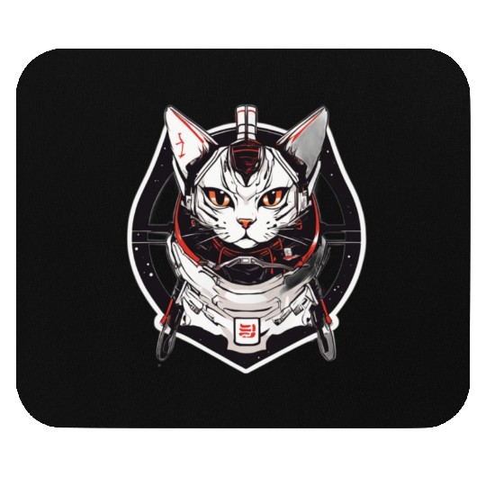 Samurai Space Cat Saga: Cosmic Feline Embarks on a Mouse Pads