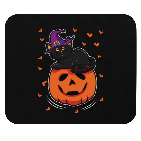 Cat In Pumpkin Cool Creepy Halloween Mouse Pads