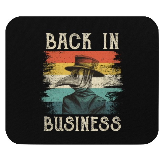 Plague Doctor Mask Vintage Retro Quarantine Humor Mouse Pads