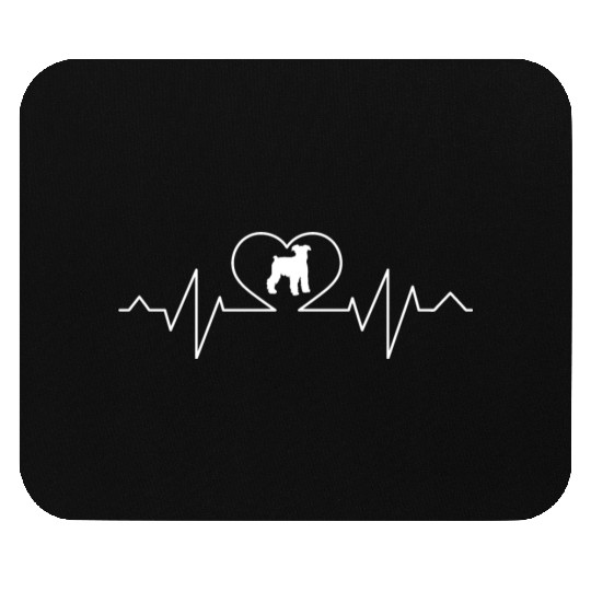 Miniature Schnauzer dog heatbeat Mouse Pads