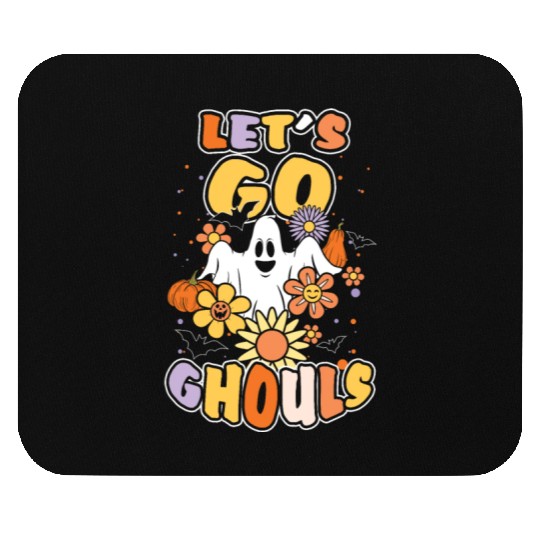 Retro Vintage Ghost Hippie Creepy Halloween Mouse Pads