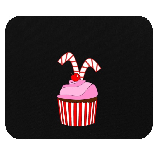 Cupcakes And Candy Canes Mouse Pads