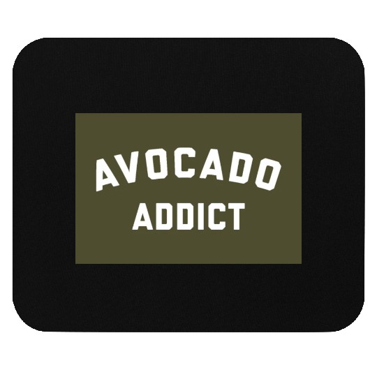 Avocado Addict Funny Foodie Vegan Health Quote Mouse Pads