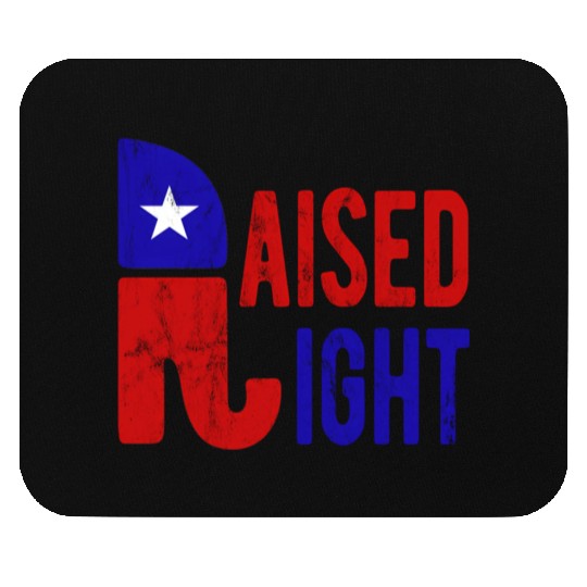 Raised Right Proud Republican Elephant Logo Usa Mouse Pads