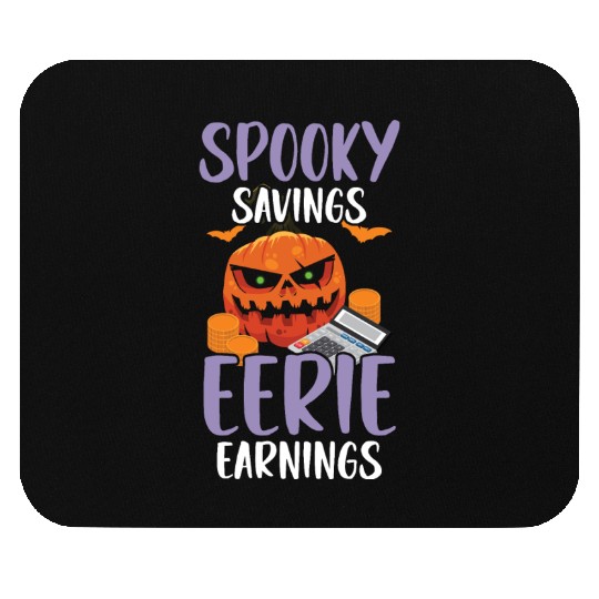 Spooky Savings Eerie Earnings Accountant Halloween Mouse Pads