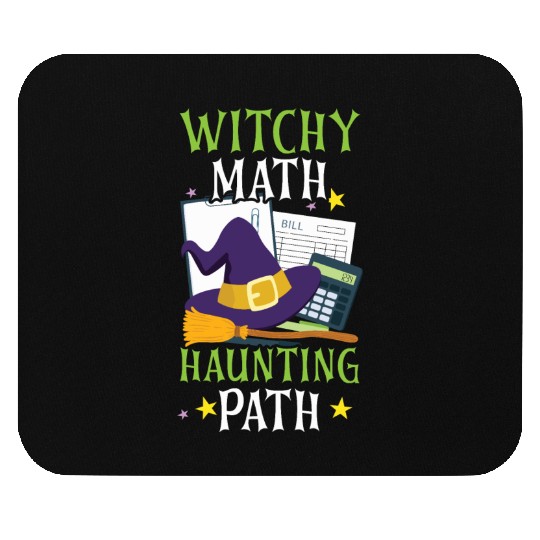 Witchy Math Haunting Path Accountant Halloween Mouse Pads