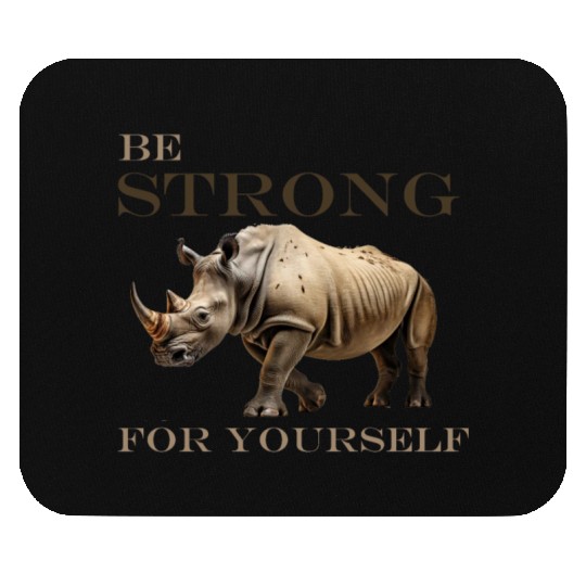 rhinoceros side view Mouse Pads