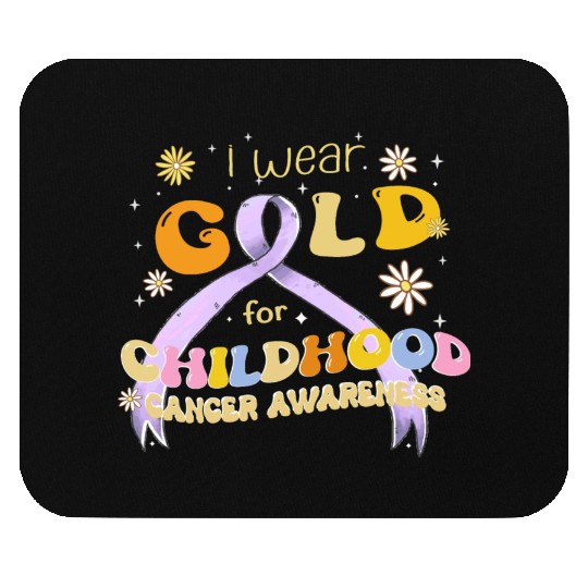 I Wear Gold For Childhood Cancer Awareness Mouse Pads
