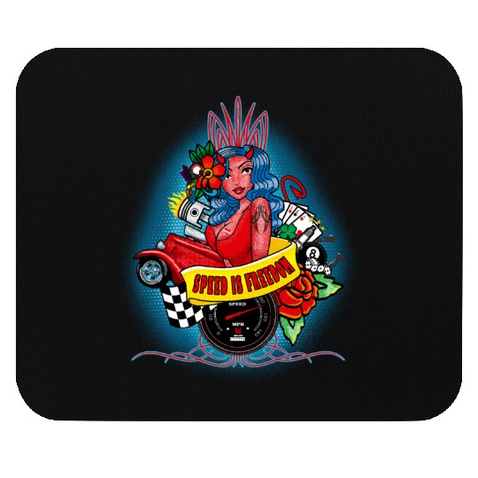Pin up, Hot rod and Speedometer Mouse Pads