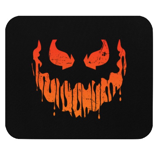 Cool Pumpkin Head Face Creepy Halloween Pumpkin Mouse Pads