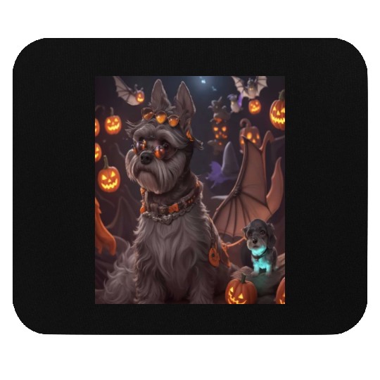 Schnauzer Hallooween Spooktacular Mouse Pads