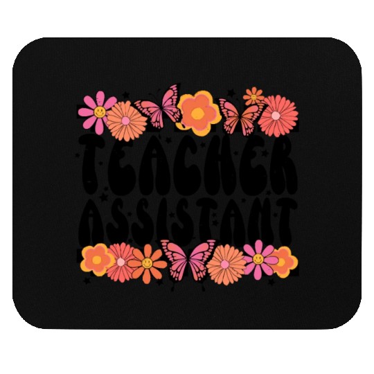Floral Teacher Assistant Mouse Pads