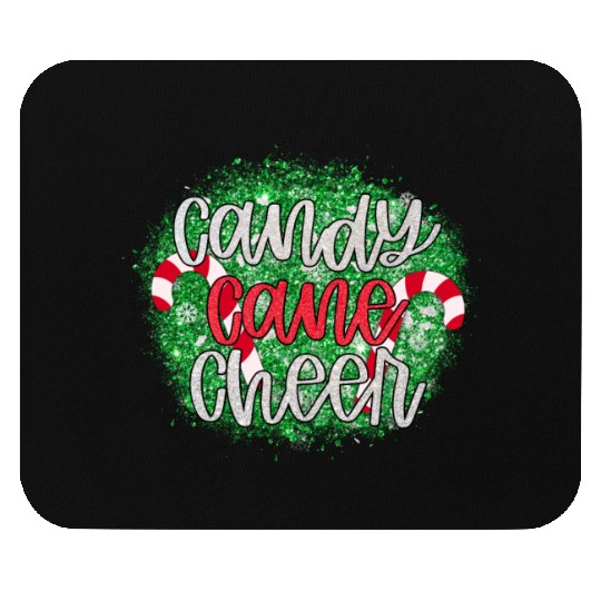 Candy Cane Cheer Happy Christmas Xmas Holiday Mouse Pads