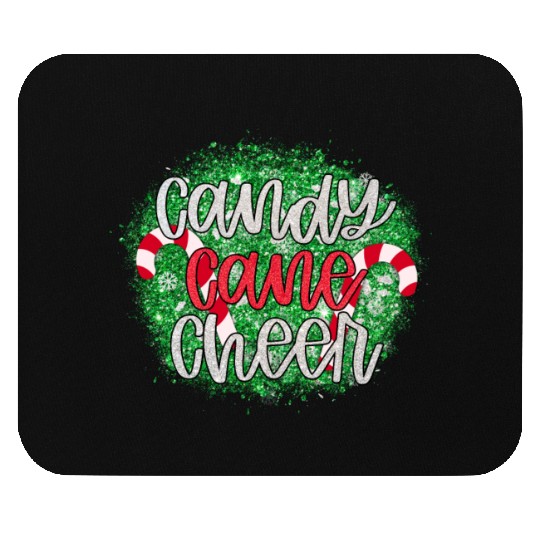 Candy Cane Cheer Happy Christmas Xmas Holiday Mouse Pads