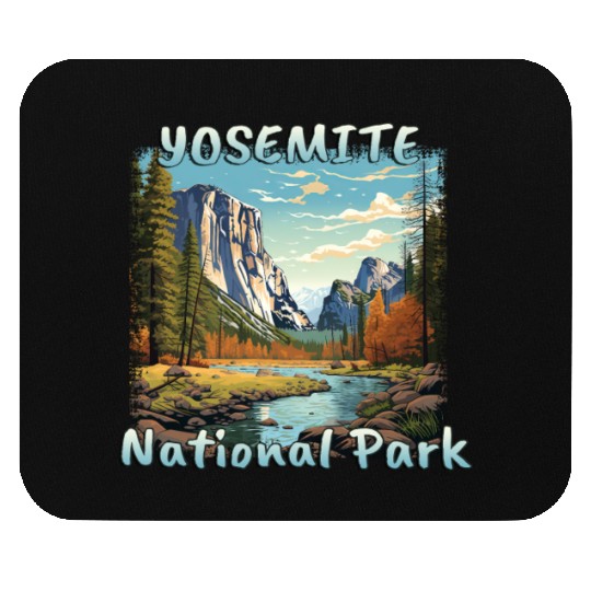 USA Yosemite National Park Sierra Nevada Colorful Mouse Pads