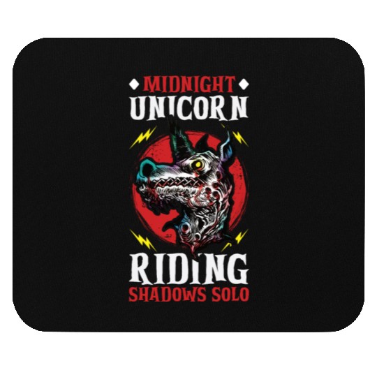 Dark Unicorn Horror Unicorn Midnight Unicorn Dark Mouse Pads