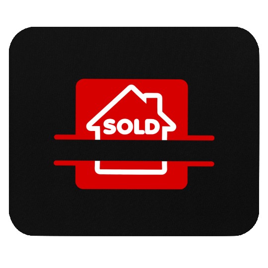 Sold red house red image Mouse Pads