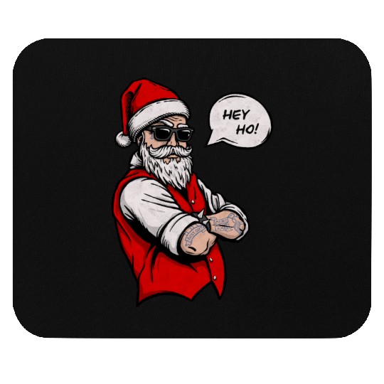 Naughty Santa Hey Ho Christmas Xmas Holiday Mouse Pads