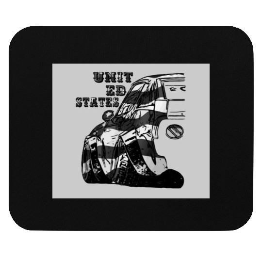 usa auto hellgrau 1 Mouse Pads