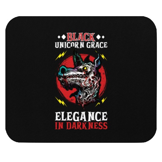 Dark Unicorn Horror Unicorn Midnight Unicorn Dark Mouse Pads