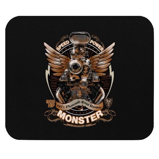 Muscle car - Powerful 900 hp engine Mouse Pads