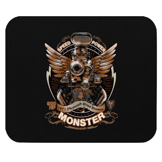 Muscle car - Powerful 900 hp engine Mouse Pads