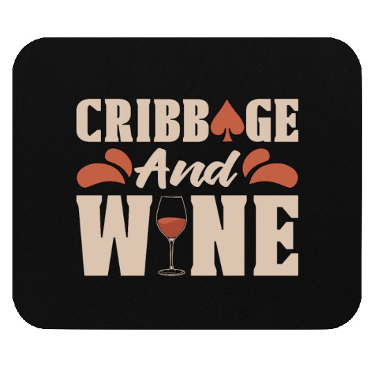 Cribbage And Wine Loves Board Game Card Game Crib Mouse Pads