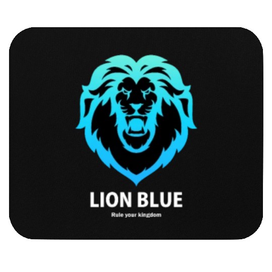 lion black Mouse Pads