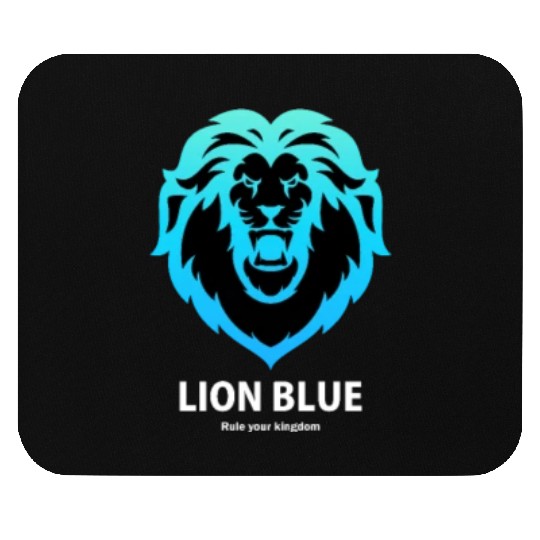 lion black Mouse Pads