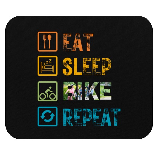 Eat Sleep Bike Repeat Mouse Pads