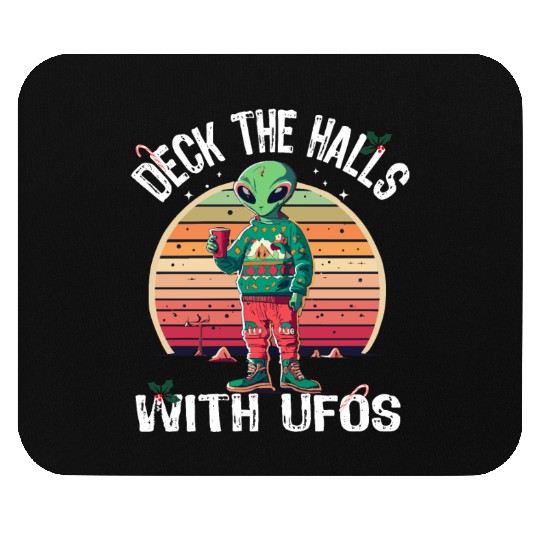 Beam Me Up Santa Claus Alien Christmas Ufo Coffee Mouse Pads
