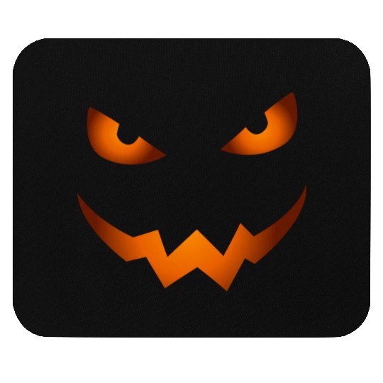 Scary Jack O Lantern Pumpkin Face Halloween Mouse Pads