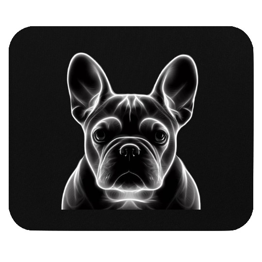 Frenchie Neon Art Mouse Pads