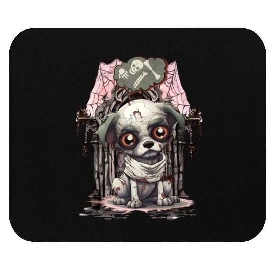 HalloweeChihuahua Mummy Dreaming of Skeleton Bones Mouse Pads