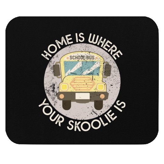 School Bus Conversion Design For A Skoolie Lover Mouse Pads