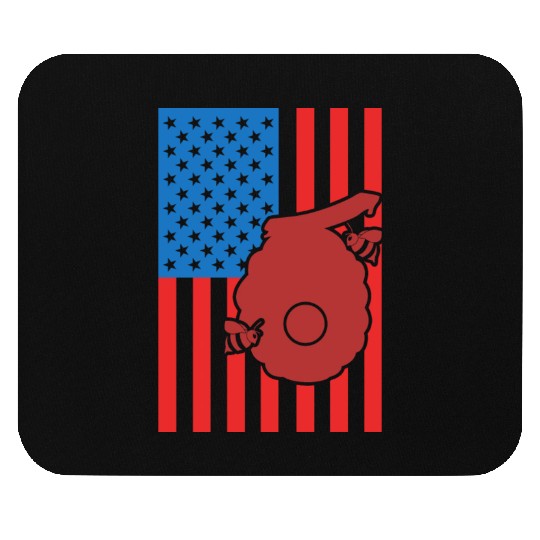 Beekeeping US Flag Mouse Pads