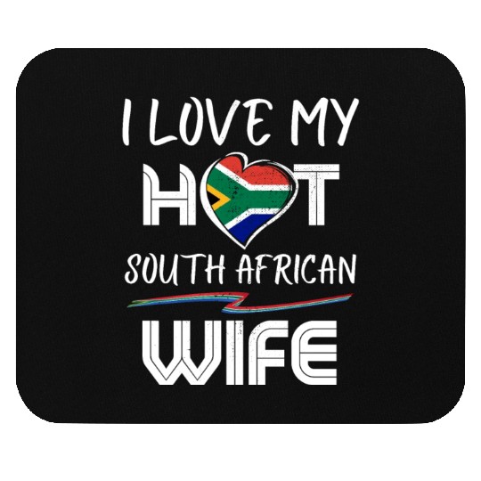 Funny I Love My Hot South African Wife Husband Mouse Pads