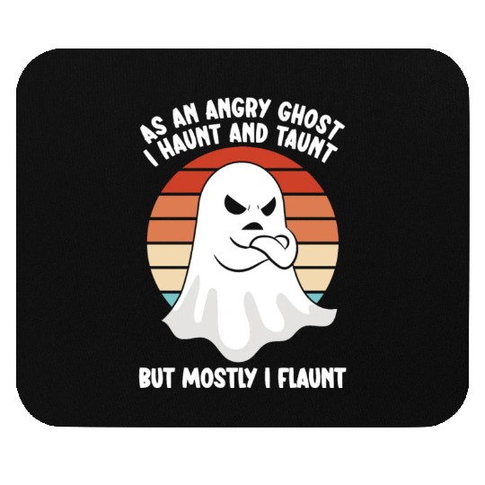 Ghost Hunter Funny Ghost Angry Ghost Halloween Mouse Pads