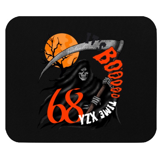 Grim reaper, creepy halloween Mouse Pads