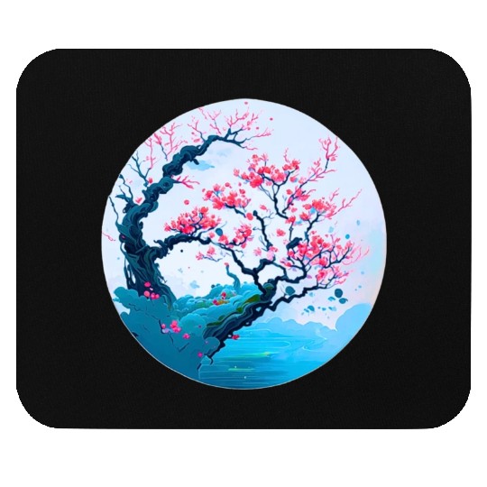 Cherry blossoms tree Mouse Pads